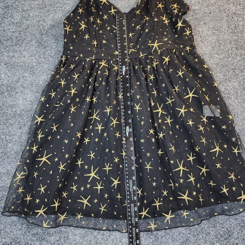 Celestial Fairycore Coquette Princess Whimsigoth Star Mesh Party Dress XL 12 - Picture 7 of 11